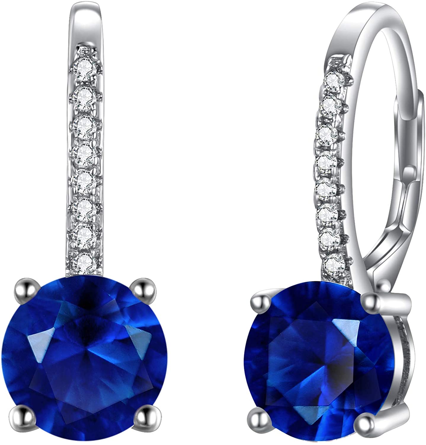 Gemstone Crystal Pave Lining Earrings