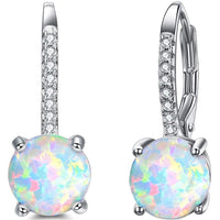 Gemstone Crystal Pave Lining Earrings