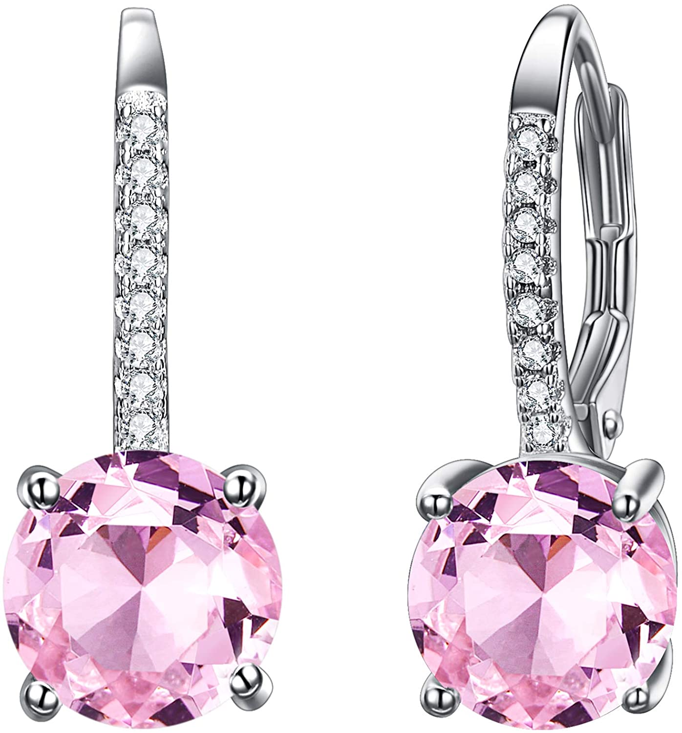 Gemstone Crystal Pave Lining Earrings