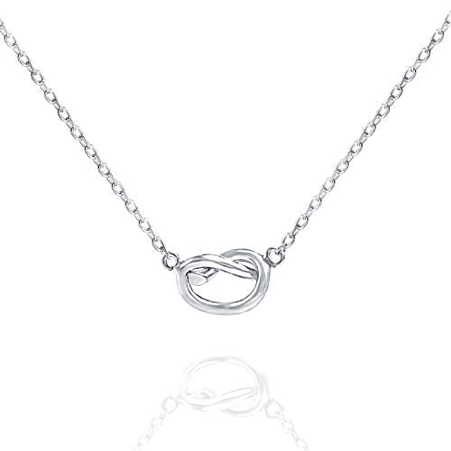 Trendy Twist Necklace 18" - 18K White Gold Plated