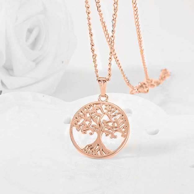 Bohemian Filigree Tree Of Life Necklace Set in 18K Rose Gold, , Golden NYC Jewelry, Golden NYC Jewelry jewelryjewelry deals, swarovski crystal jewelry, groupon jewelry,, jewelry for mom,