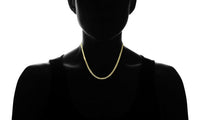 Unisex Solid Italian Curb Chain in 18K Gold Plating
