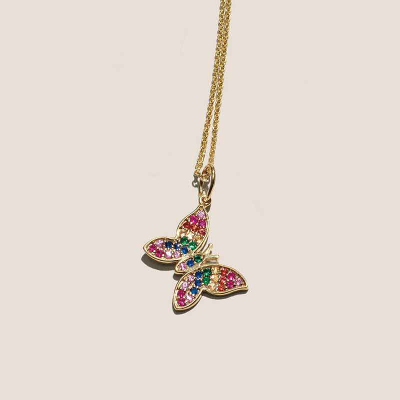 Rainbow Swarovski Elements Pendant Necklaces in 18K Gold (Multiple Options)