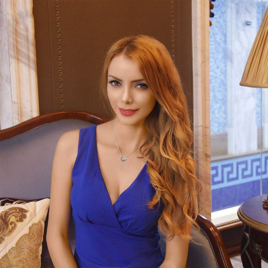 Swarovski Elements Pave Love You To The Moon & Back Necklace in 18K White Gold