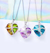 Shinning Vivid Swarovski Sleek Heart Pave Lining Necklace in 18K White Gold - 3 Options Available