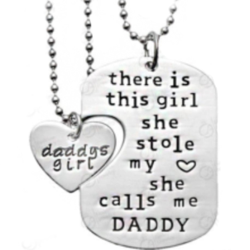 Two Pendant ID Tag Necklace
