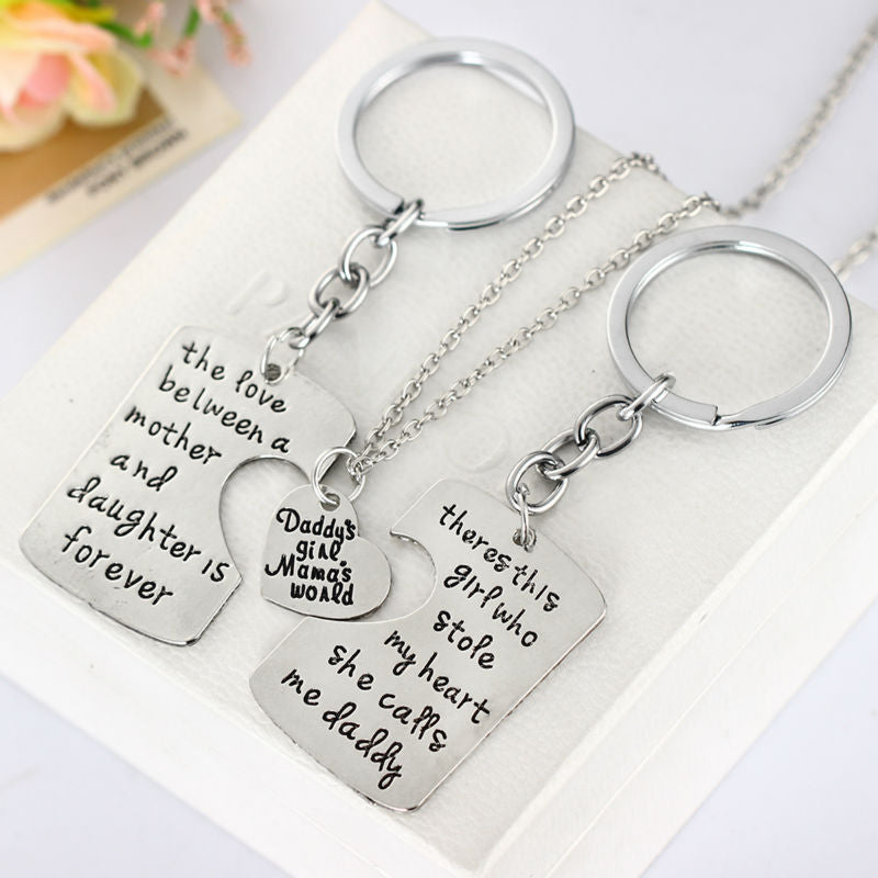 Three Piece Pendant Necklace in Silver Plating
