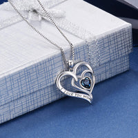 Heart Shaped Pendant Stone Necklace - 2 Options Available