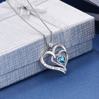 Heart Shaped Pendant Stone Necklace - 2 Options Available