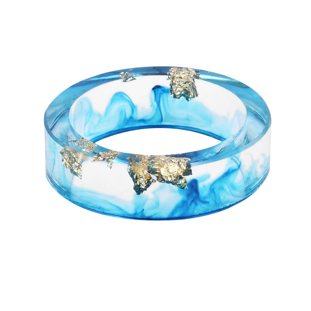 Blue Waves Enamel Band Ring