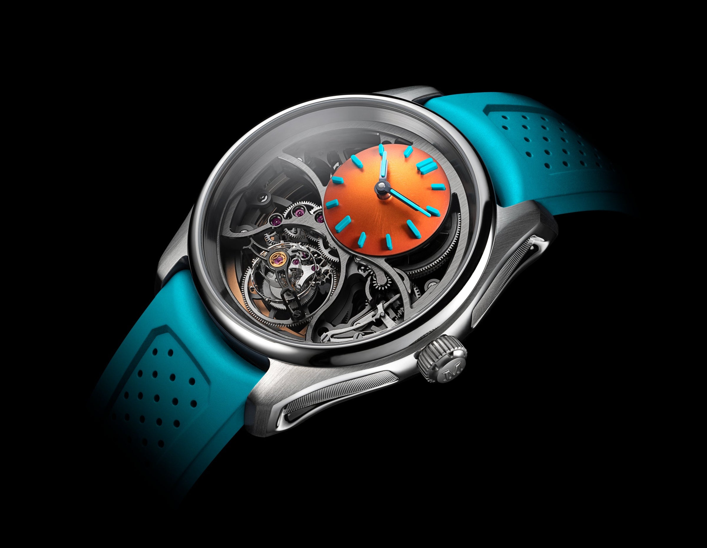 Pioneer Cylindrical Tourbillon Skeleton Spiced Aqua