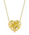 Heart Shape Yellow Diamond Pendant