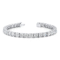 Cushion Straight Line Diamond Bracelet