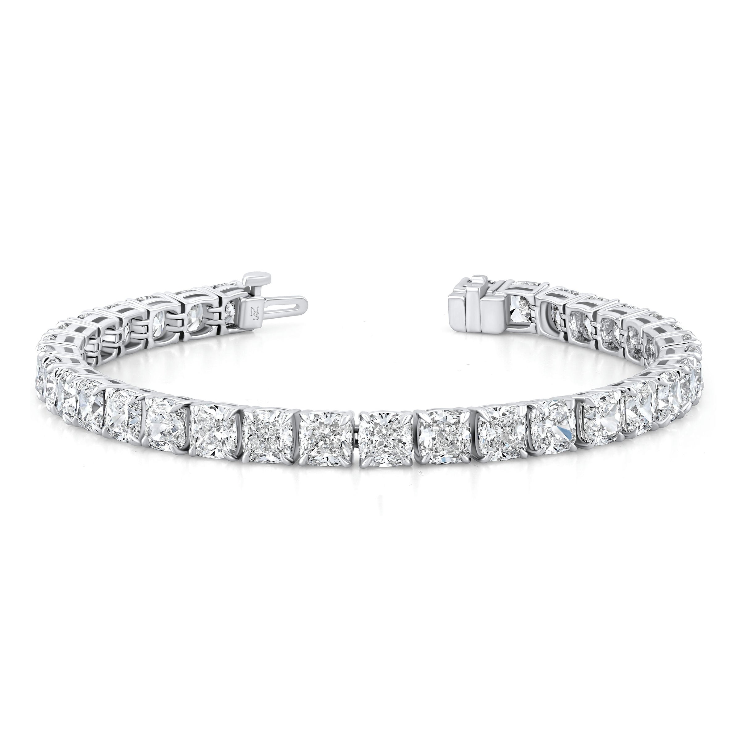 Cushion Straight Line Diamond Bracelet