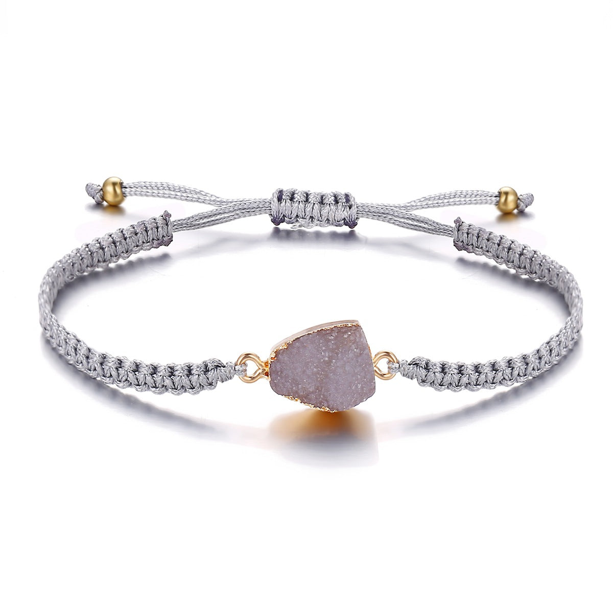 Amethyst Quartz Pull-Closure Bracelet