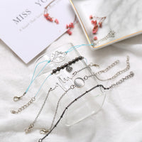 5-Piece Heart & Pendant Bracelet Set