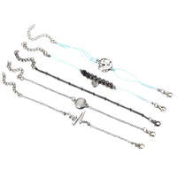 5-Piece Heart & Pendant Bracelet Set