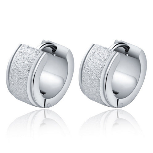 Silver Plating Metallic Crystal Pave Mini Hoops