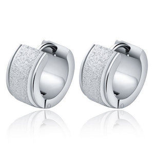 Silver Plating Metallic Crystal Pave Mini Hoops