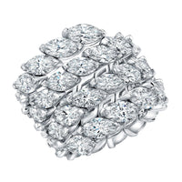 Marquise Diamond Spiral Ring
