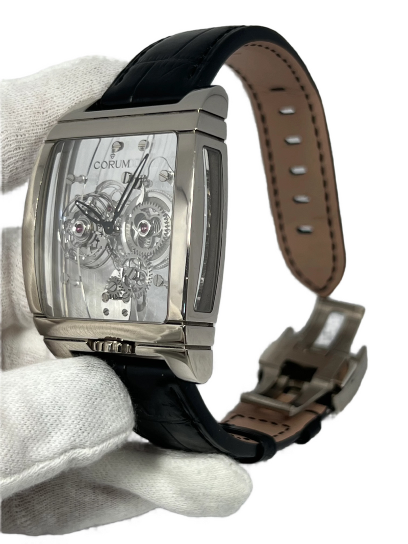 Corum Panoramique Tourbillon 18K White Gold Men's Watch