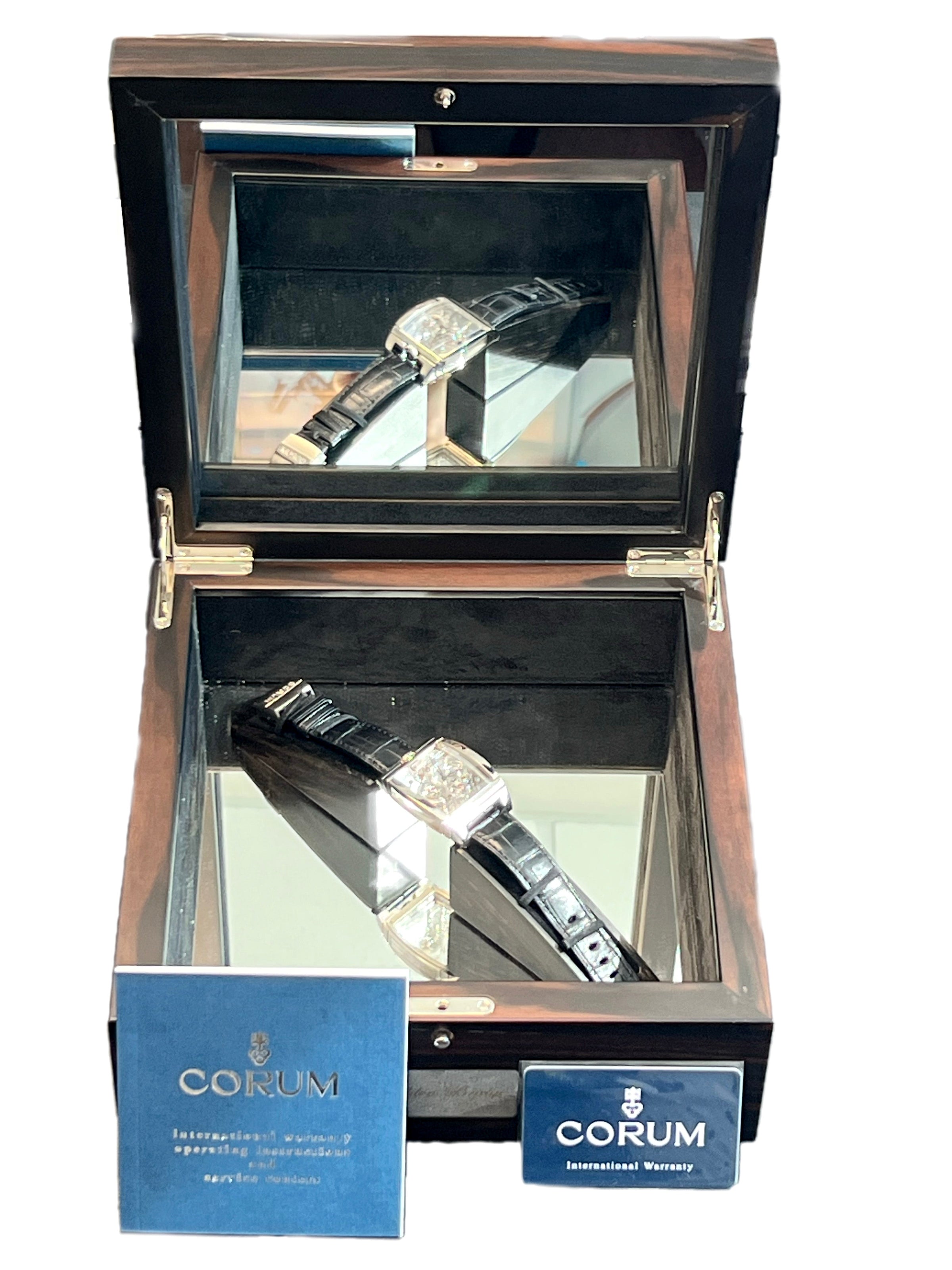 Corum Panoramique Tourbillon 18K White Gold Men's Watch