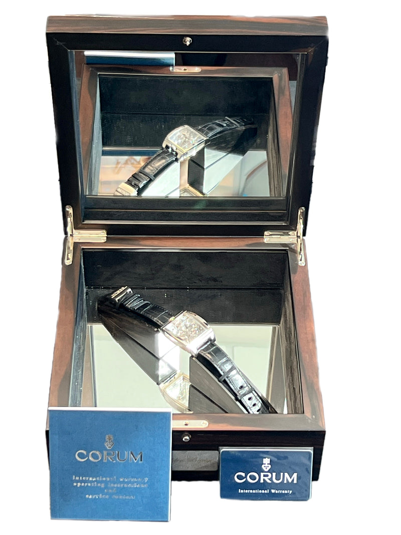 Corum Panoramique Tourbillon 18K White Gold Men's Watch