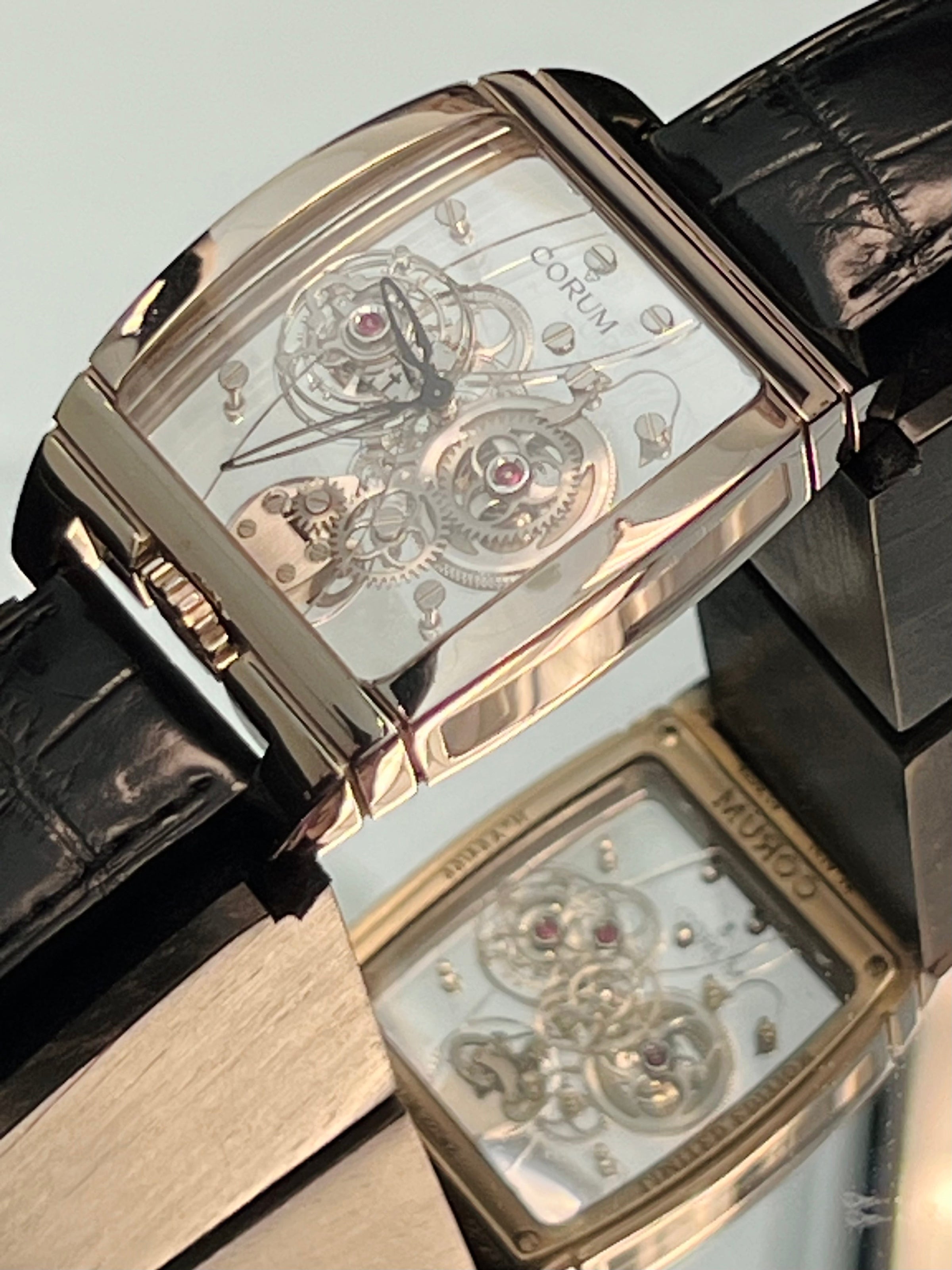 Corum Panoramique Tourbillon 18K White Gold Men's Watch