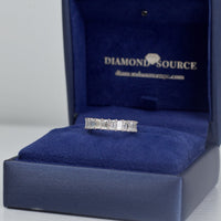 14k White gold Eternity Band features 7.00ct RN-eter