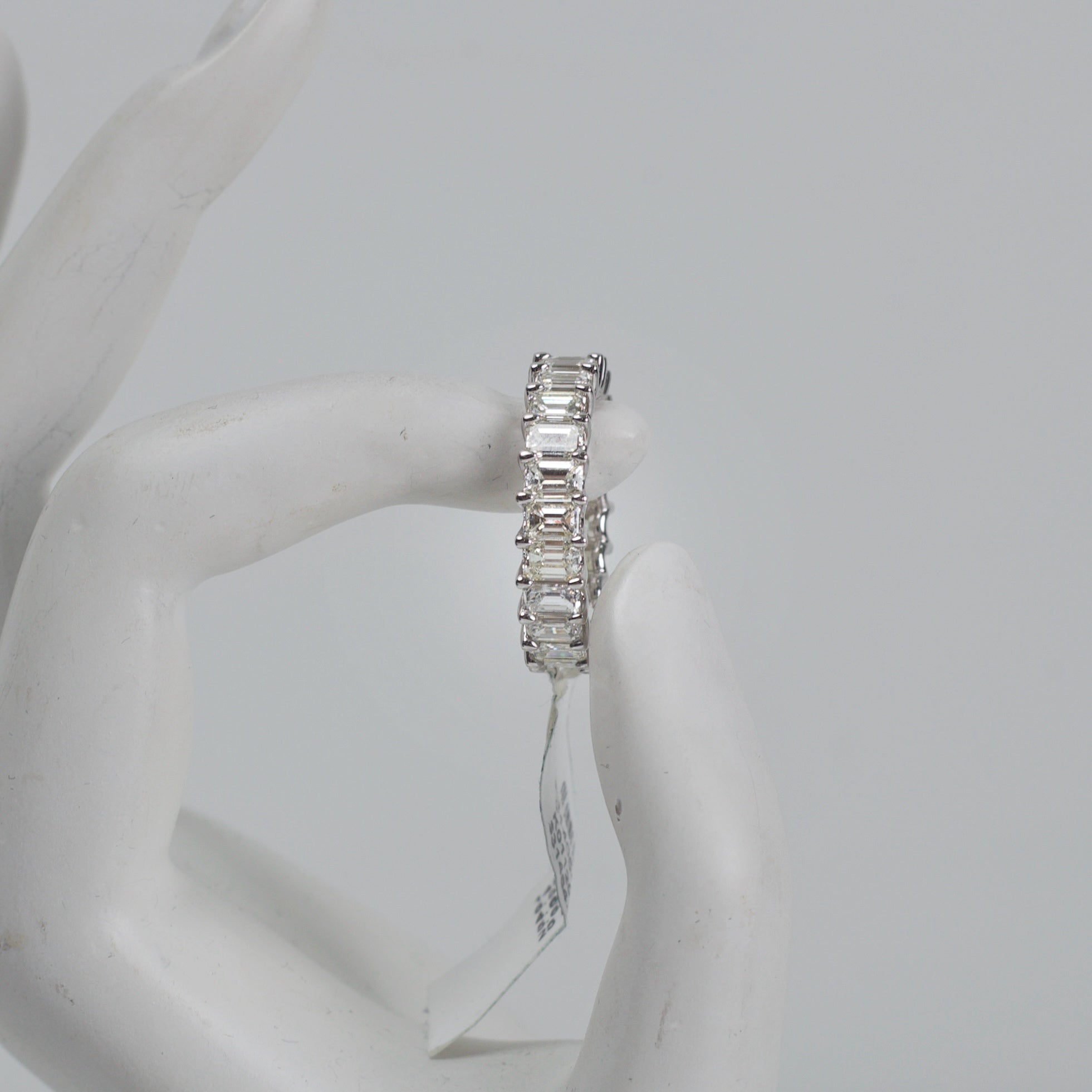 14k White gold Eternity Band features 7.00ct RN-eter