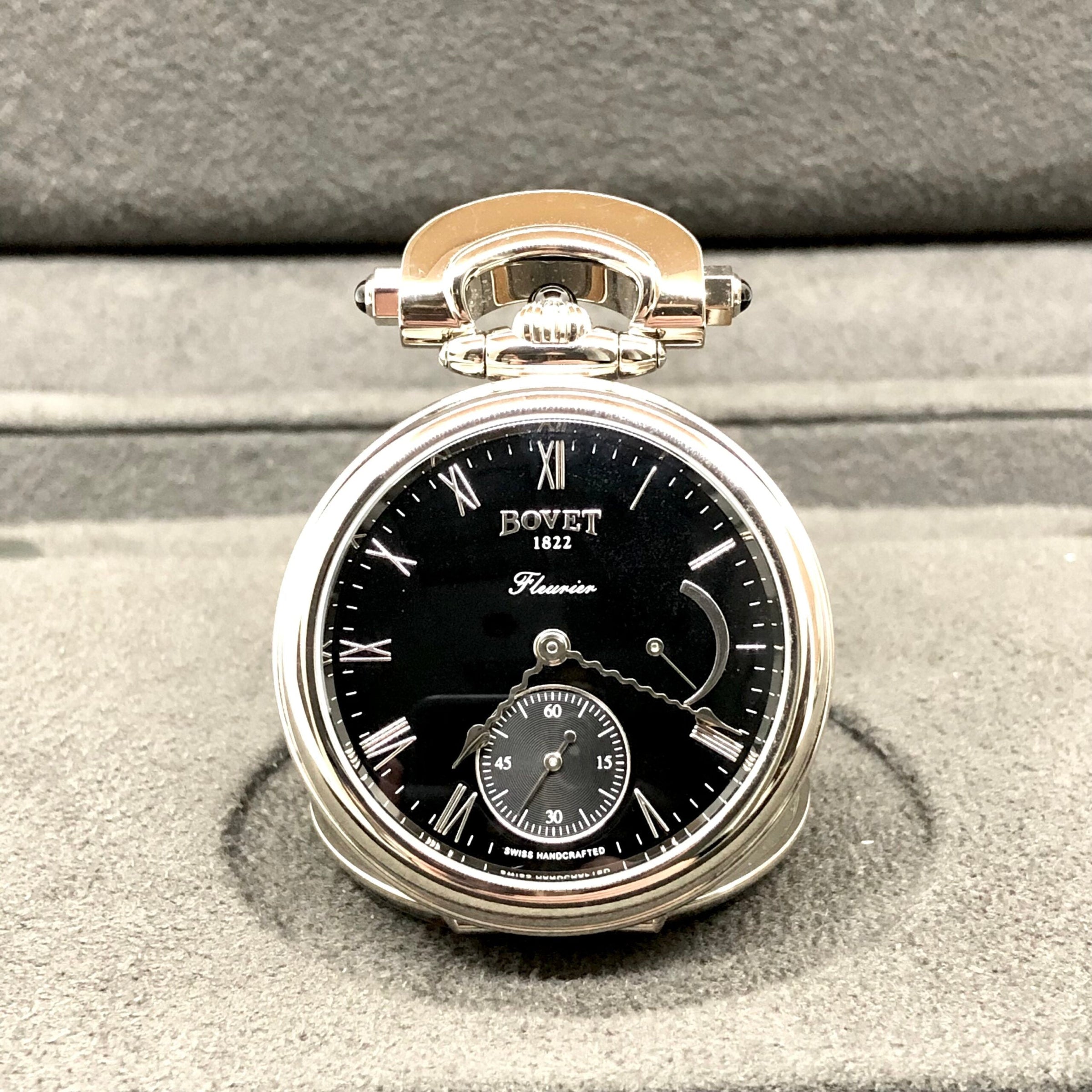Bovet Fleurier White Gold Leather Unisex Watch