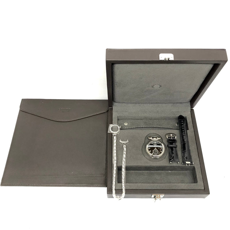 Bovet Fleurier White Gold Leather Unisex Watch