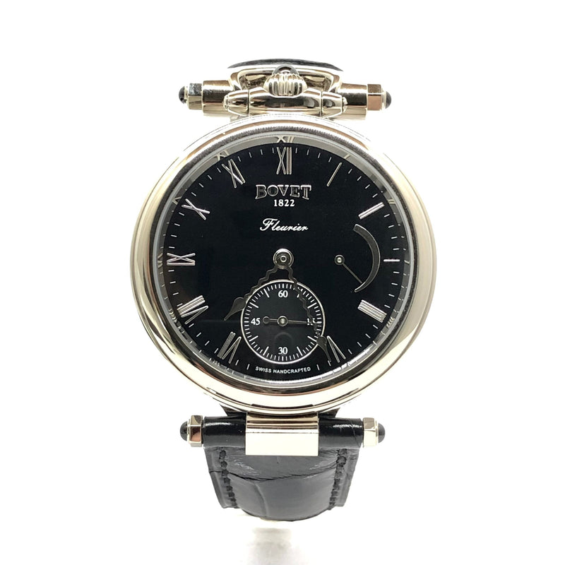 Bovet Fleurier White Gold Leather Unisex Watch