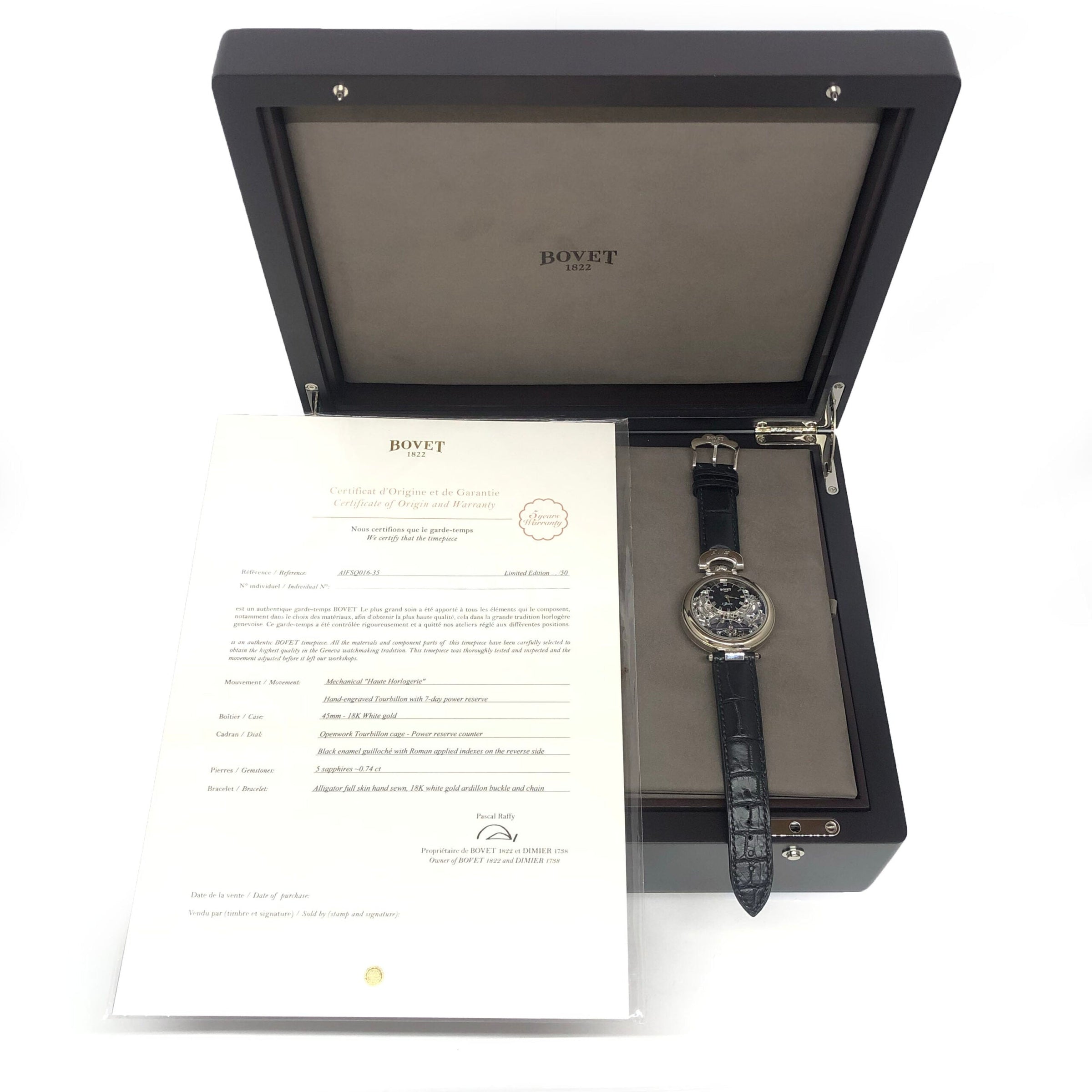 Bovet Fleurier Amadeo 7-day Skeleton Tourbillon White Gold