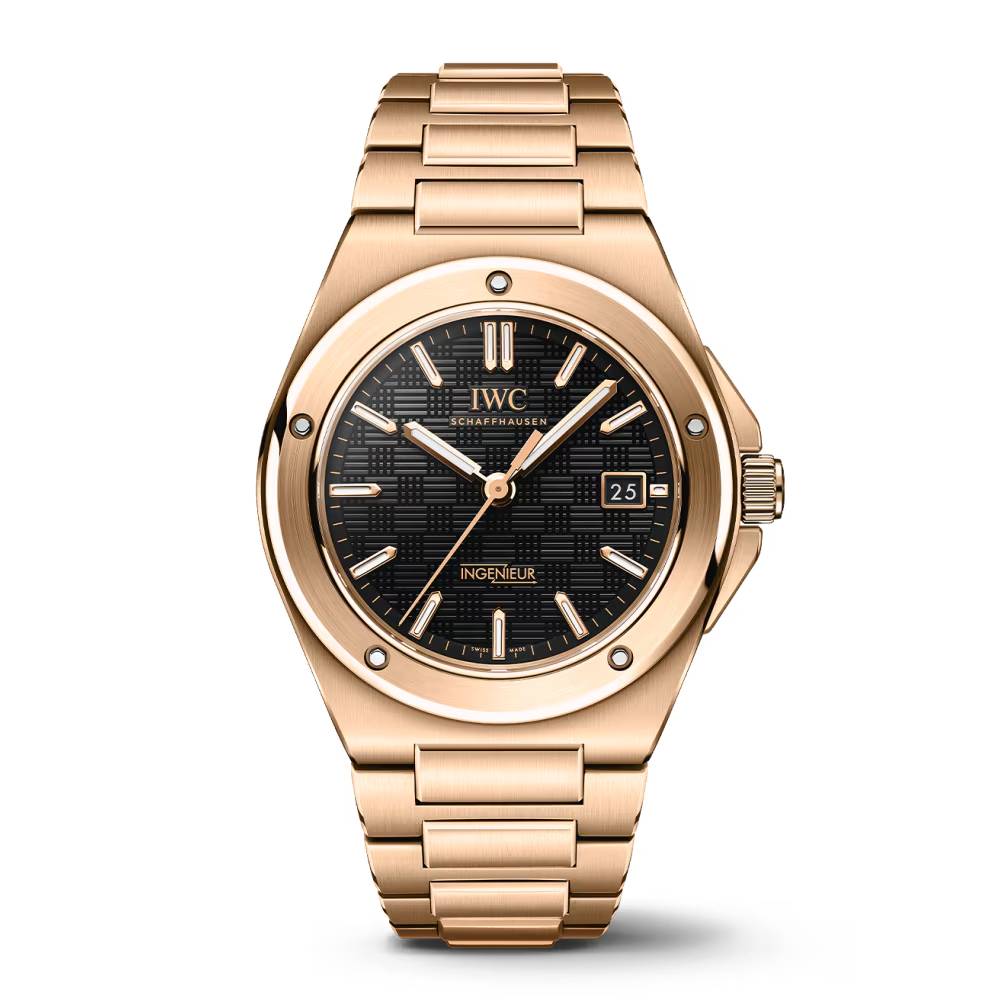 2025 Model IWC Ingenieur Automatic 40mm - Ref: IW328702 Black Dial in 18K Rose Gold Case