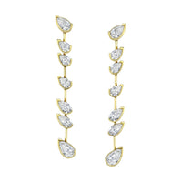 Pear Shape Diamonds Drop Earrings