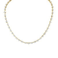 Fancy Shape Diamonds Wire Set Necklace