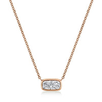 Cushion Cut Diamond Bezel Pendant