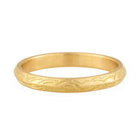 Sterling Silver Etched Band Ring - Two Colors Available