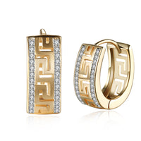 18K Gold Plated Swarovski Micro-Lining Greek Design Earrings, , Golden NYC Jewelry, Golden NYC Jewelry jewelryjewelry deals, swarovski crystal jewelry, groupon jewelry,, jewelry for mom,