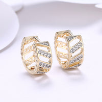 Swarovski Elements Criss-Cross Hoops in 18K Gold