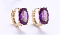 18K Gold Plating Large Diamond Cut Elements Clip On Earrings- Two Options Available