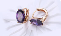 18K Gold Plating Large Diamond Cut Elements Clip On Earrings- Two Options Available
