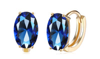 18K Gold Plating Large Diamond Cut Elements Clip On Earrings- Two Options Available