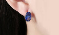 18K Gold Plating Large Diamond Cut Elements Clip On Earrings- Two Options Available
