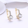  Star Shaped Micro Pave Leverback Earrings Set in 18K Gold - Golden NYC Jewelry
