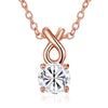 Single Solitaire Swarovski Infinite Drop Necklace in 18K Rose Gold