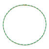Round Green Emeralds and Diamonds Necklace