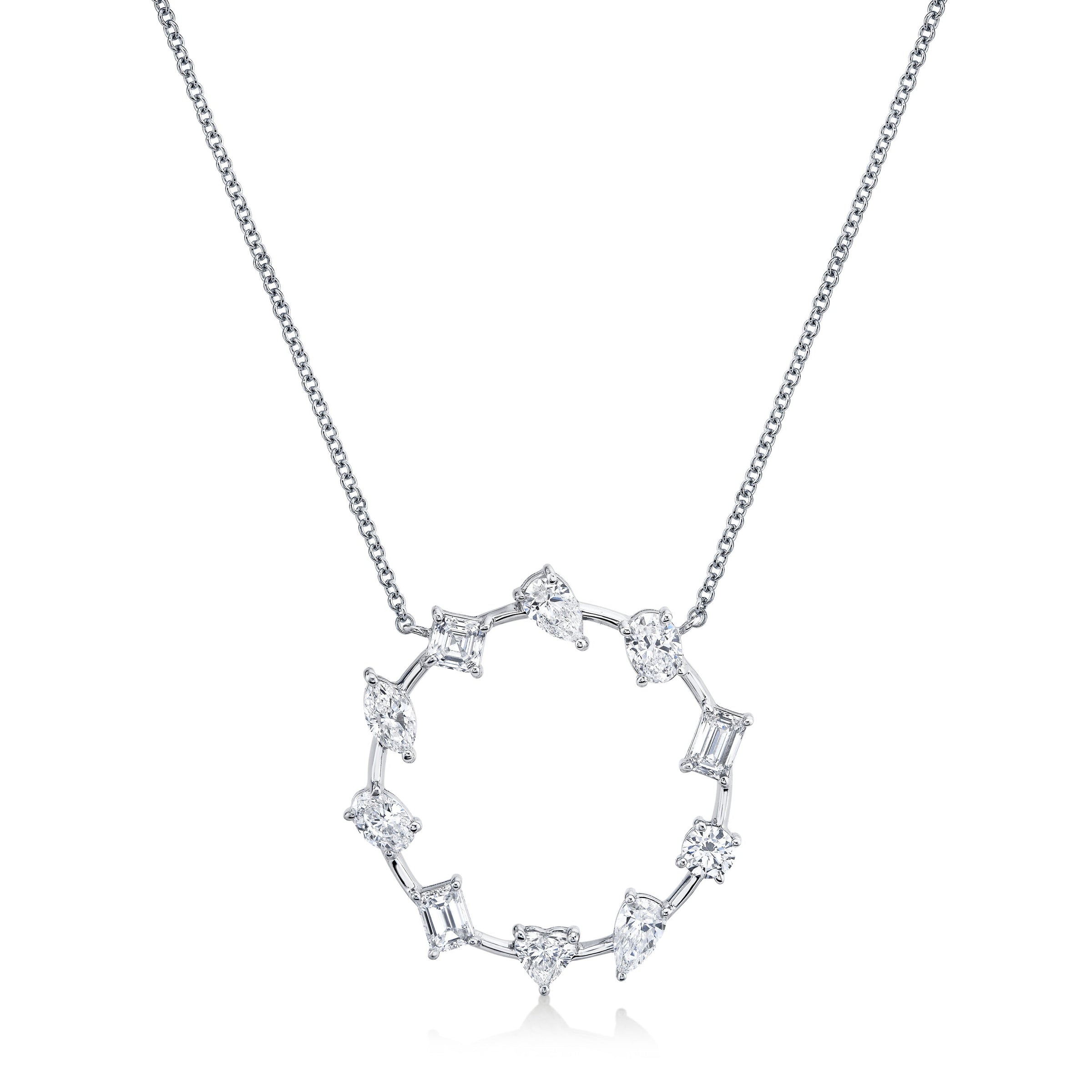 Circle of Shapes Diamond Pendant