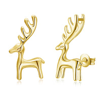 18K Gold Plated Christmas Reindeer Elements Earrings- Multiple Options Available